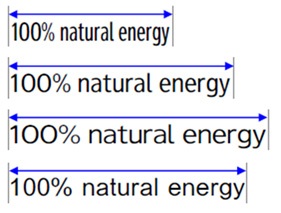 固定幅(等幅)とプロポーショナル