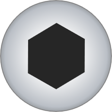 ネジ穴のイメージ（六角孔）