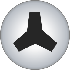 ネジ穴のイメージ（三ツ矢）