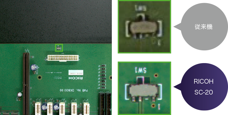 従来機とSC-20の解像感の比較写真